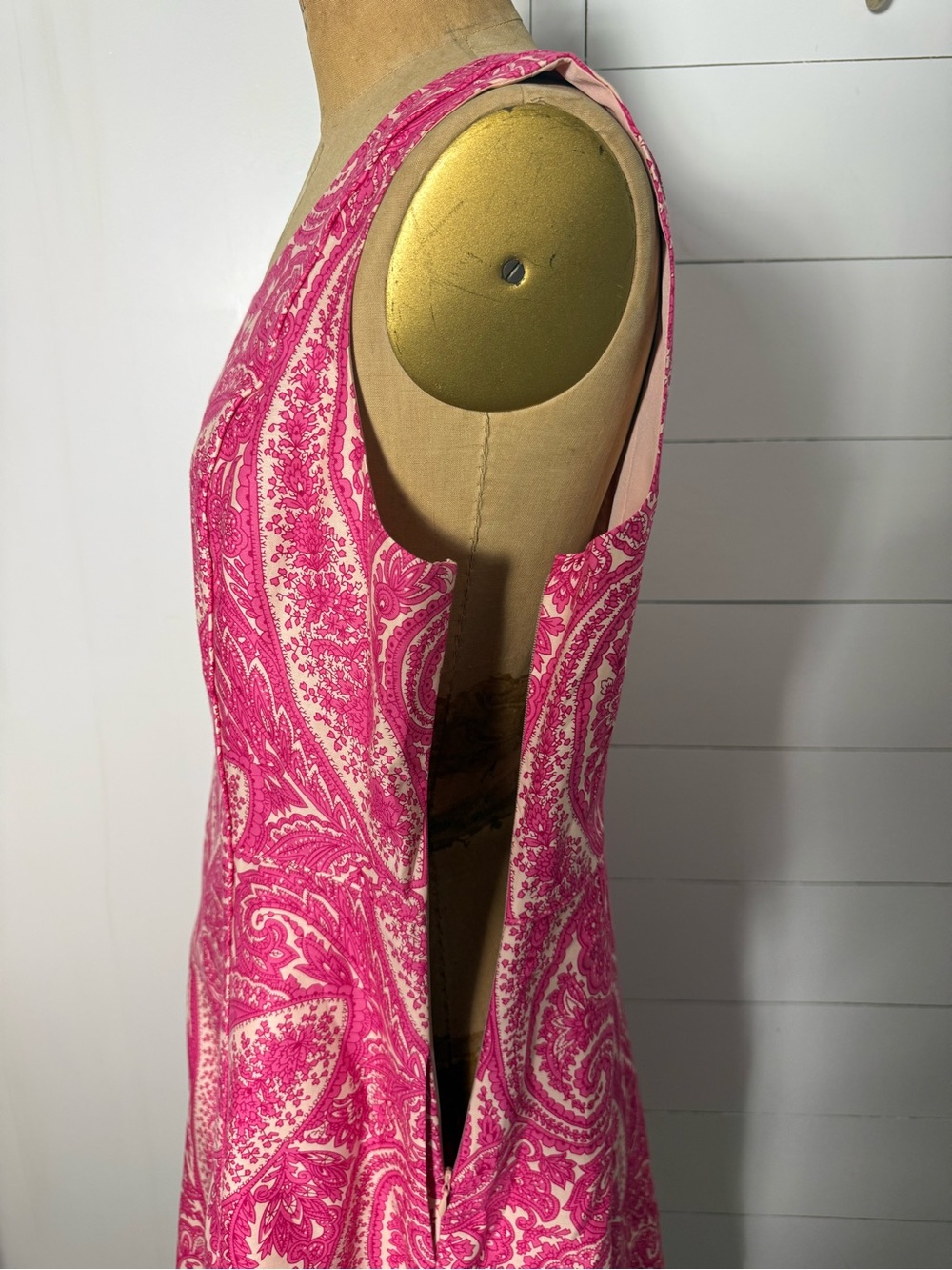 NWT Talbots Women's Pink Paisley Sleeveless Dress - Picture 4 of 8